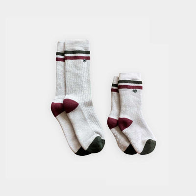 Merino Wool Mid-weight (Crew) Socks Matching Family (2-Pack) Q for Quinn