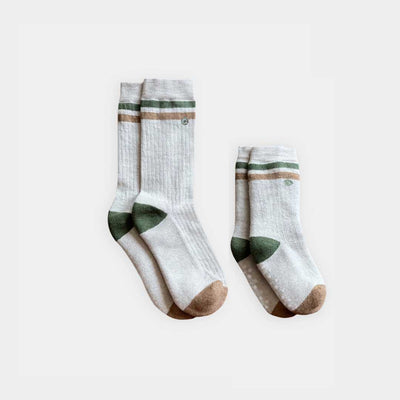Merino Wool Mid-weight (Crew) Socks Matching Family (2-Pack) Q for Quinn
