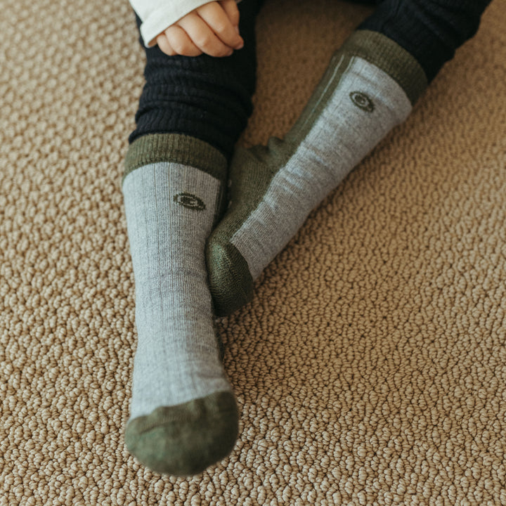 Merino Wool Midweight Cool Tones Kids Socks (4 pack)