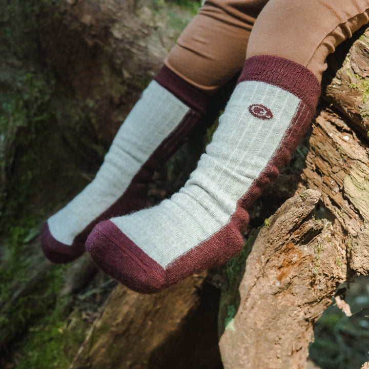 Merino Wool Midweight Cool Tones Kids Socks (4 pack)