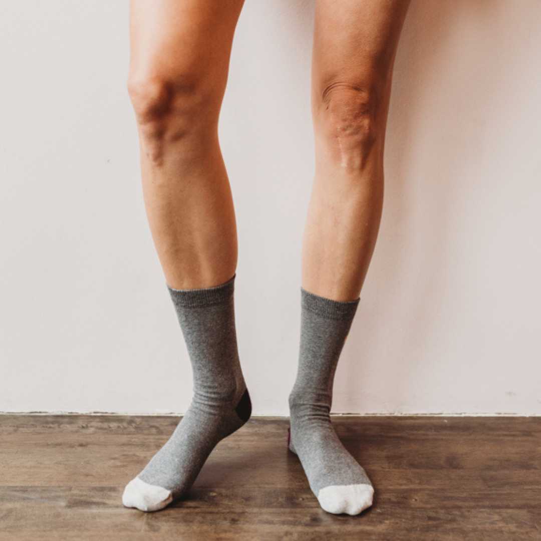 grey organic cotton socks