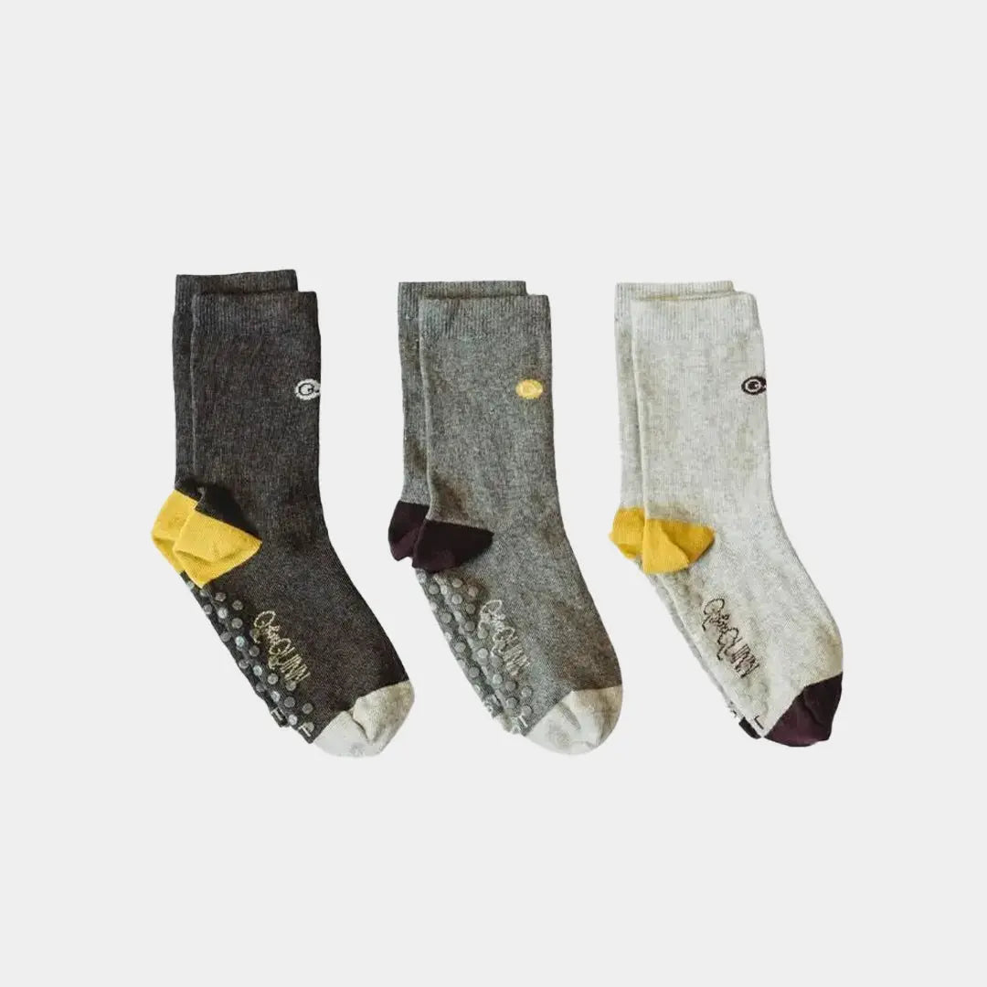 Mixed Patterns Kids Socks (3-pack) - 98% Organic Cotton Q for Quinn™
