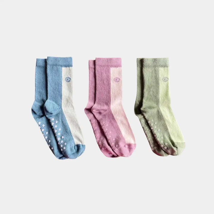 Mixed Patterns Kids Socks (3-pack) - 98% Organic Cotton Q for Quinn™