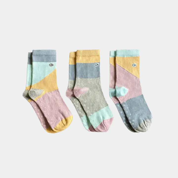 Mixed Patterns Kids Socks (3-pack) - 98% Organic Cotton Q for Quinn™