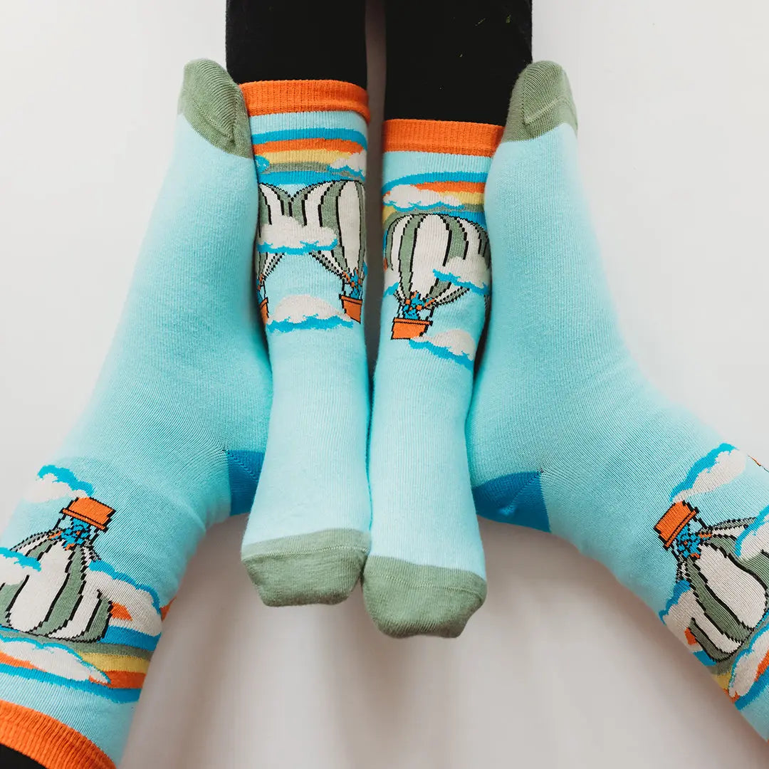 Mixed Patterns Matching Family Organic Cotton Socks (6-pack) Q for Quinn