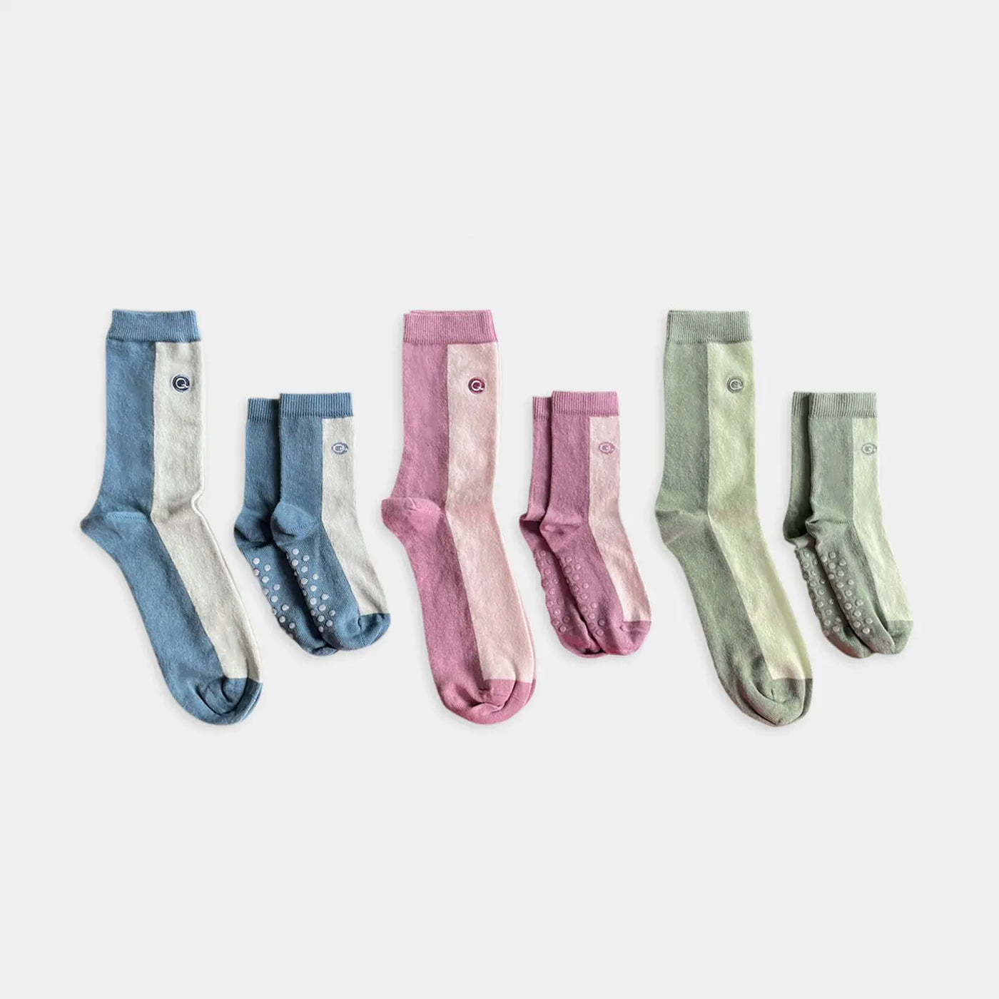 Mixed Patterns Matching Family Socks (6-pack) - 98% Organic Cotton Q for Quinn