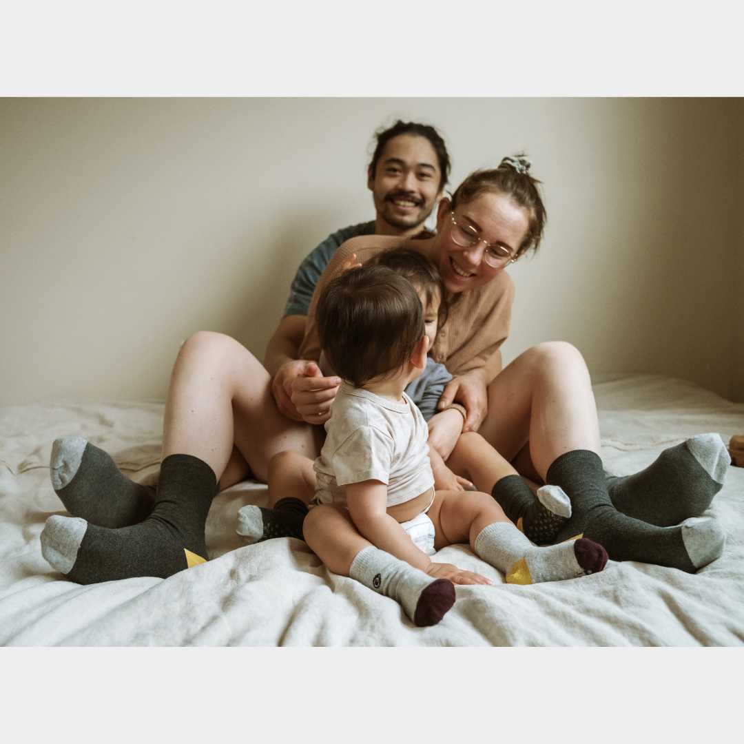 Shades of grey organic socks from QforQuinn