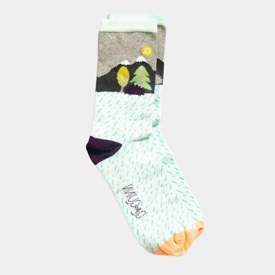Mixed Patterns Organic Cotton Socks (1 pair) Q for Quinn