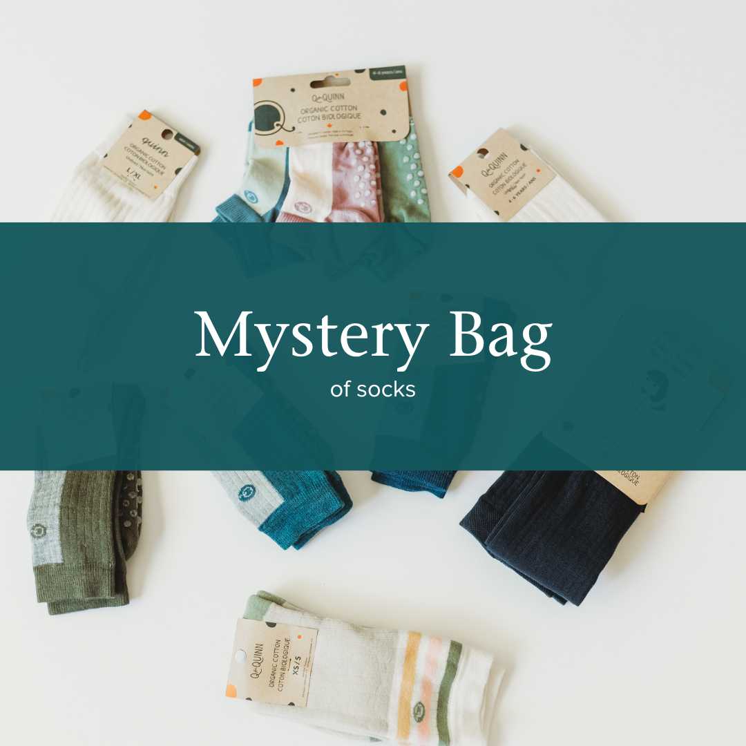 Mystery Bag - Adult & Kid Socks (6-10 pairs!) Q for Quinn