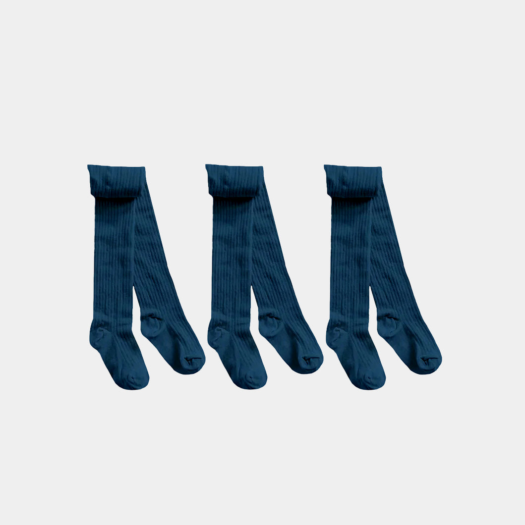 Ribbed Cotton Kids Tights  - 98% Organic Cotton