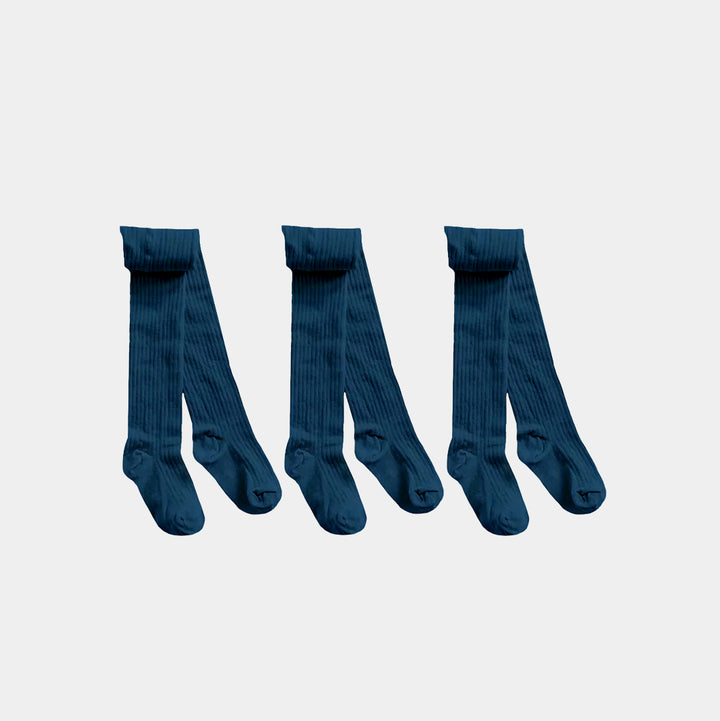 Ribbed Cotton Kids Tights  - 98% Organic Cotton