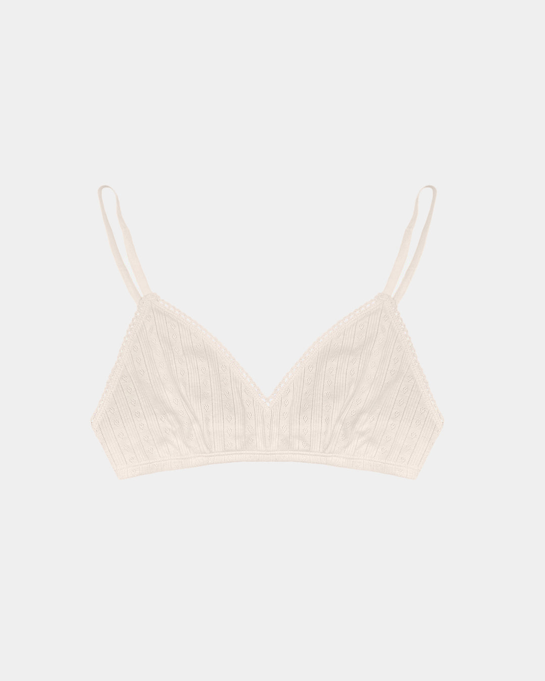 Women's Pointelle Bra - 100% Organic Cotton