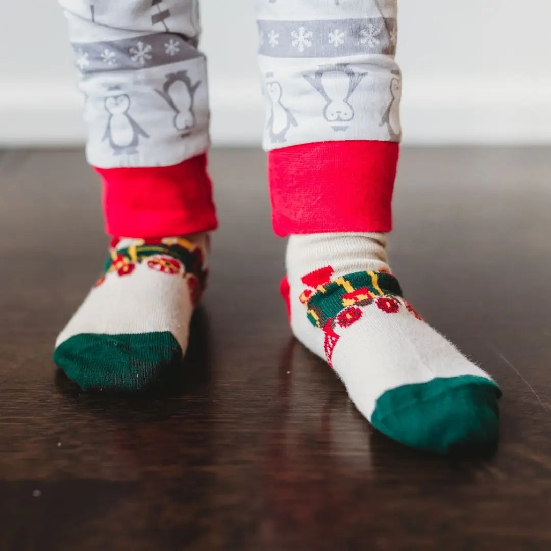 baby, kids and toddler nutcracker christmas organic cotton socks