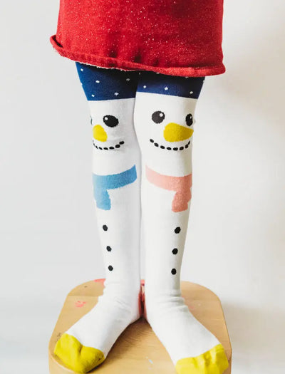 snowman organic cotton tights