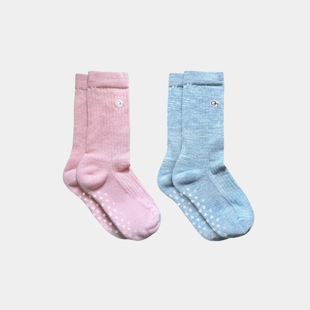 pink and blue kids socks