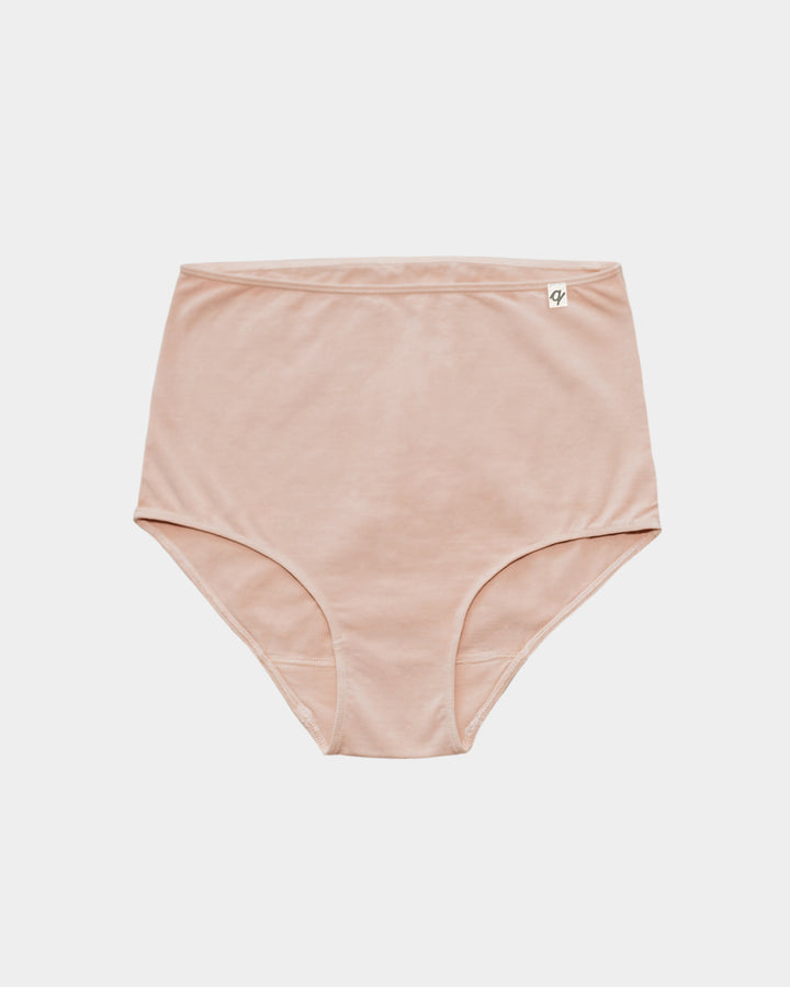 Women's High Waist Brief - Natural, Plant Dyes - 95% Organic Cotton (2 pack)