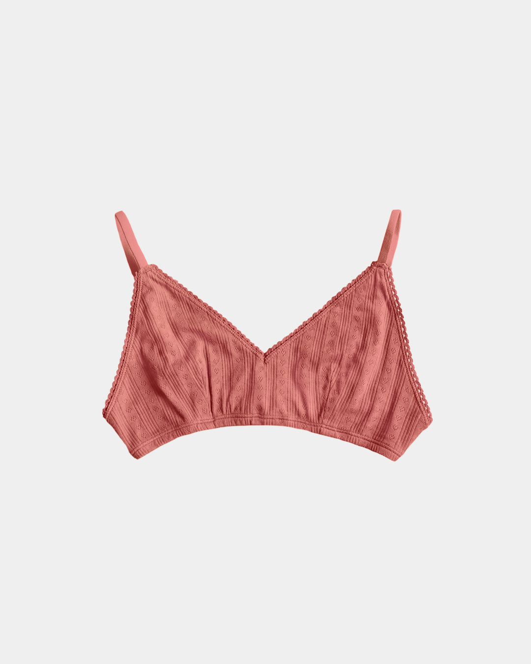 Women's Pointelle Bra - Natural, Plant Dyes - 100% Organic Cotton (2 pack)