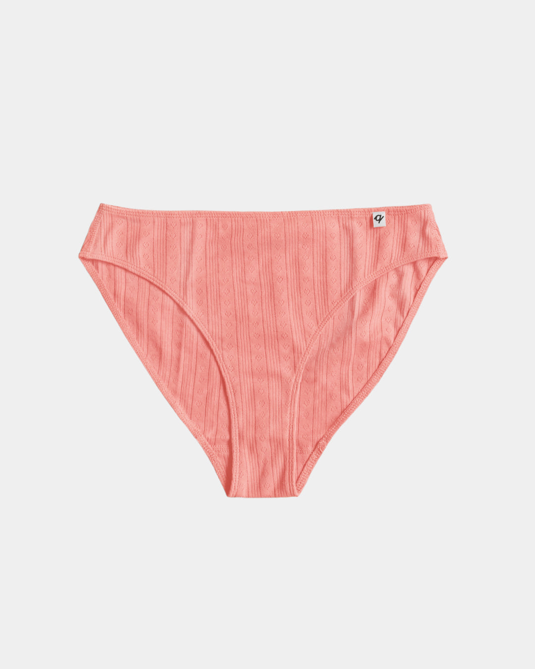 Women's Pointelle French Cut Bikini - Natural, Plant Dyes 100% Organic Cotton (2 pack)