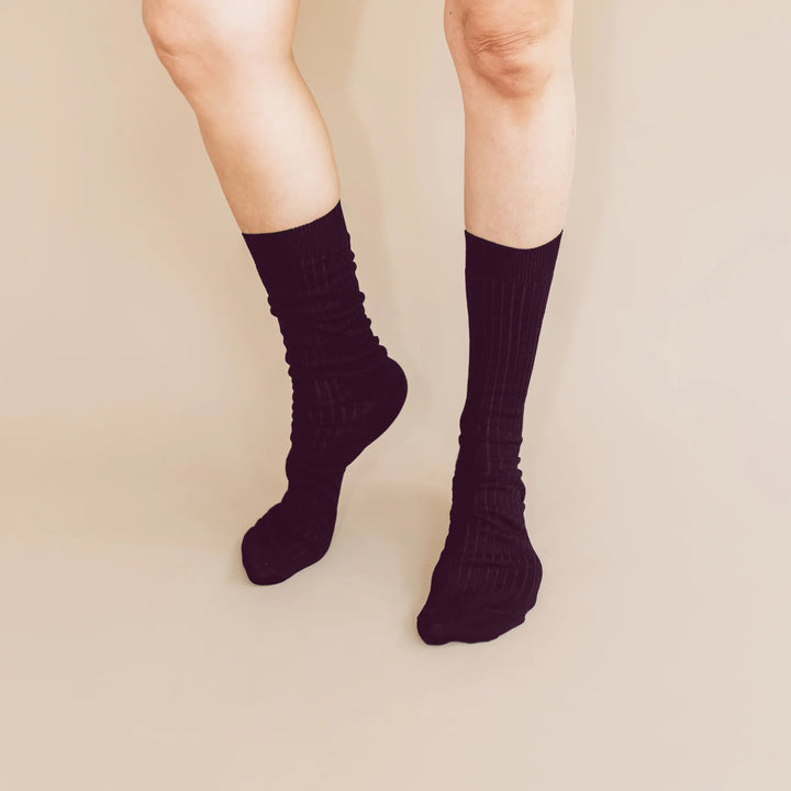 Adult Ribbed Socks - 100% Organic Cotton