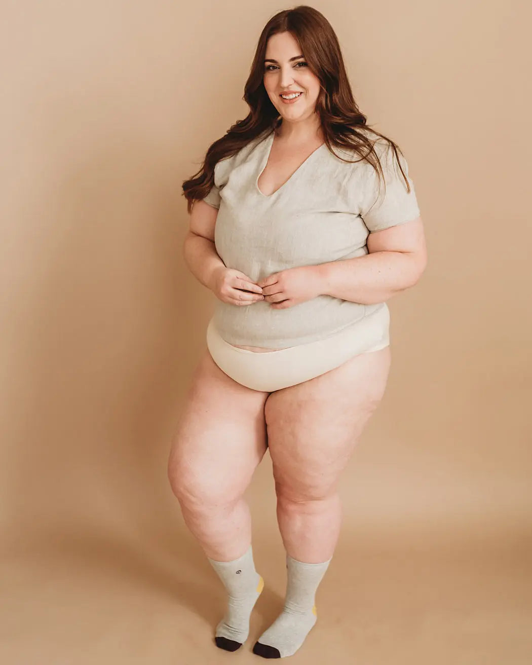 Plus Size Womens Classic Brief - 100% Organic Cotton Q for Quinn™ - Creme Brulee