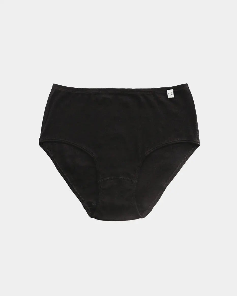 organic cotton women's classic briefs - black