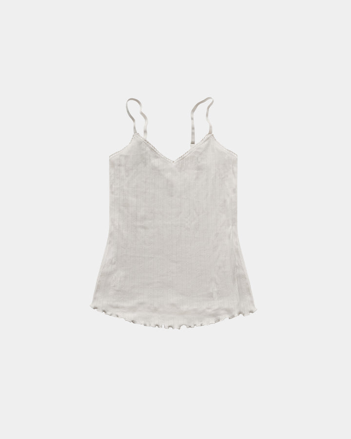 Women's Pointelle Tank Top - 100% Organic Cotton