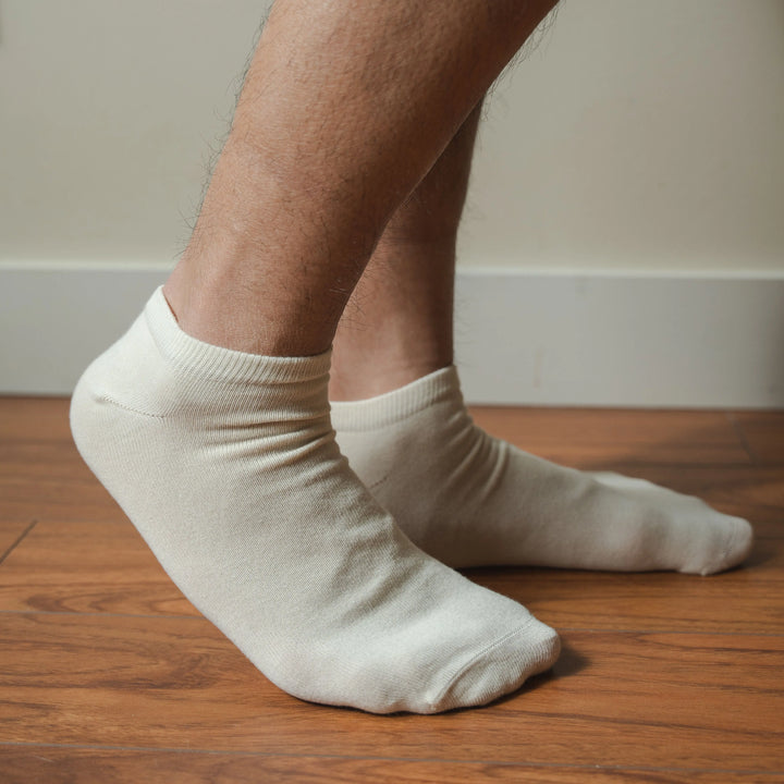 Pure Organic (no dye) Adult Ankle Socks - 98% Organic Cotton Q for Quinn