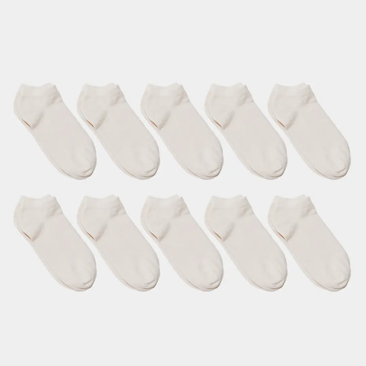 Pure Organic (no dye) Adult Ankle Socks - 98% Organic Cotton Q for Quinn