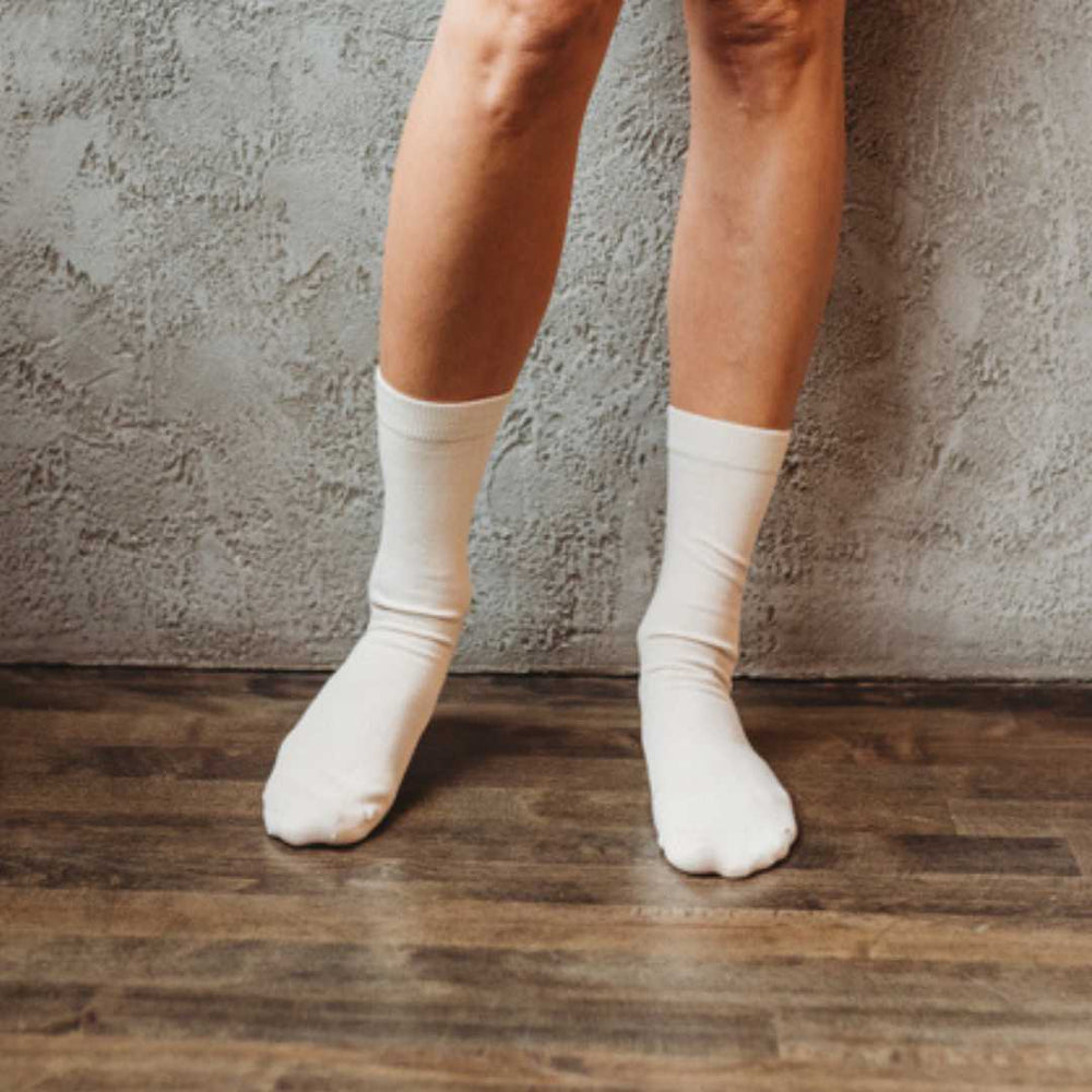 undyed cotton socks organic