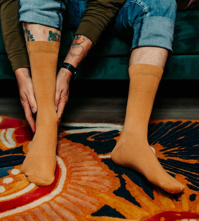 Pure Organic (no dye) Adult Socks - 98% Organic Cotton Q for Quinn
