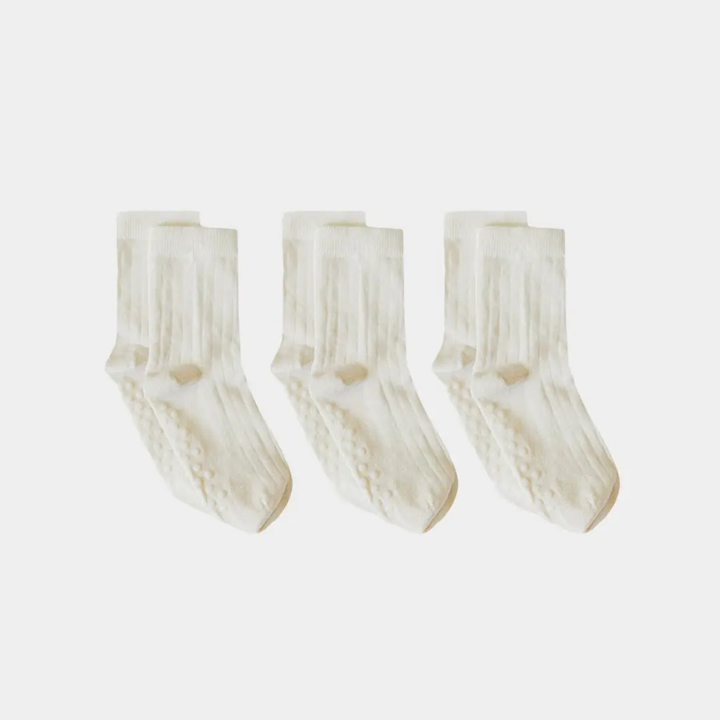 Ribbed Socks Grips 98% Organic Cotton