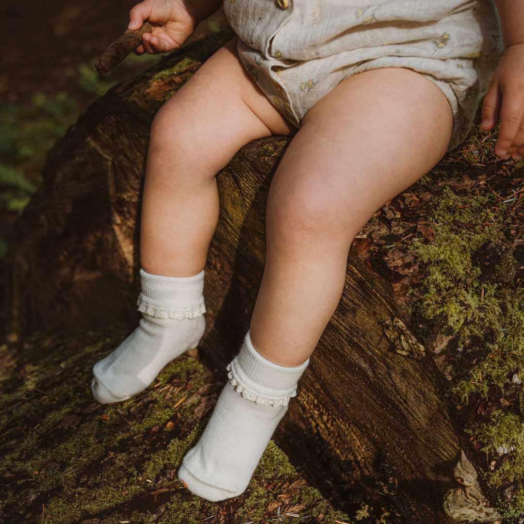 Pure Organic Lace Socks For Baby and Kids