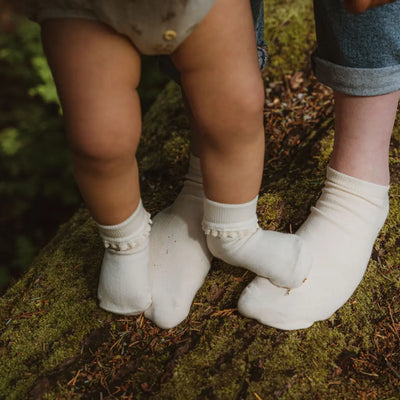 Pure Organic Lace Socks (no dye) For Sensitive Skin 