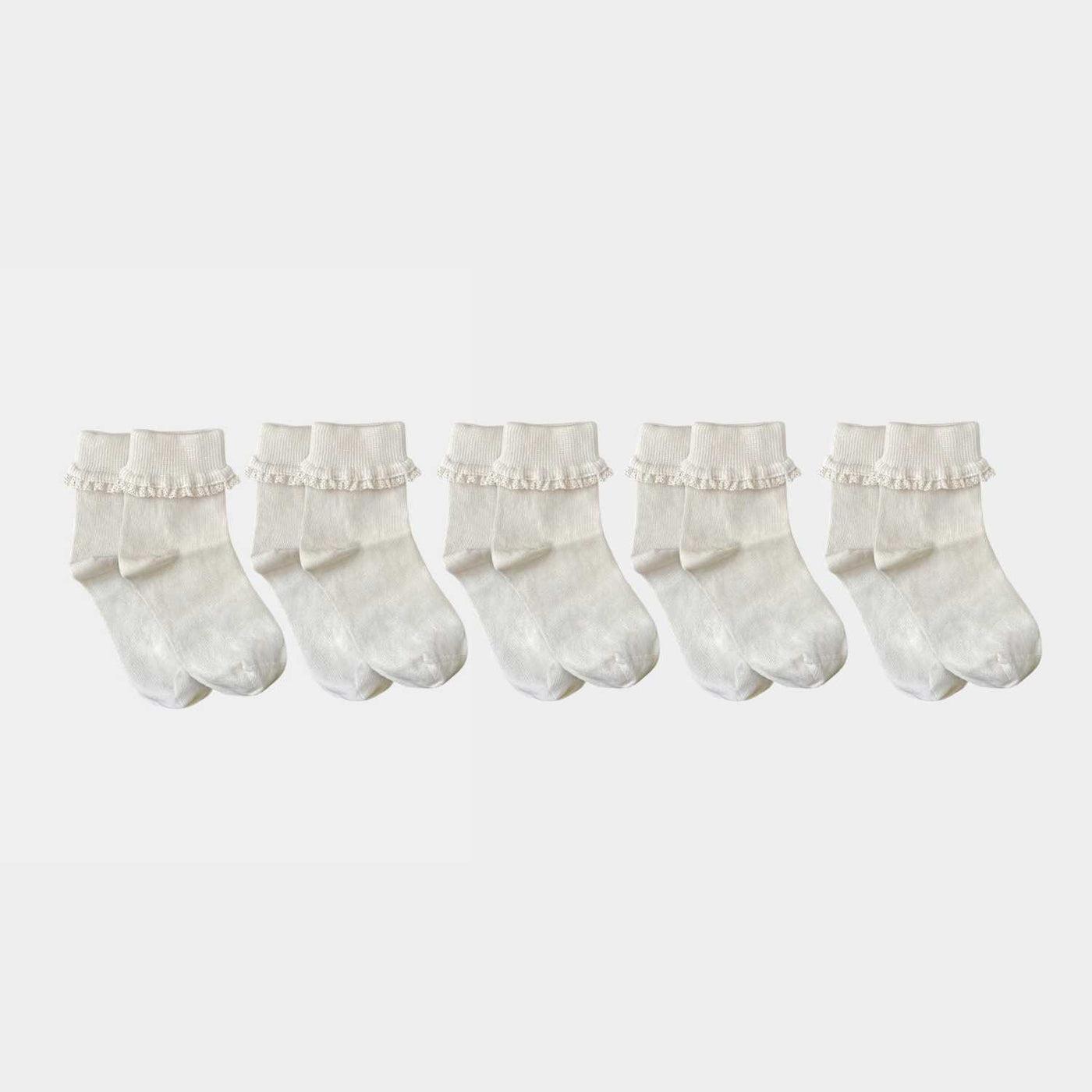 Pure (no dye) Lace Kids Socks - 98% Organic Cotton Q for Quinn