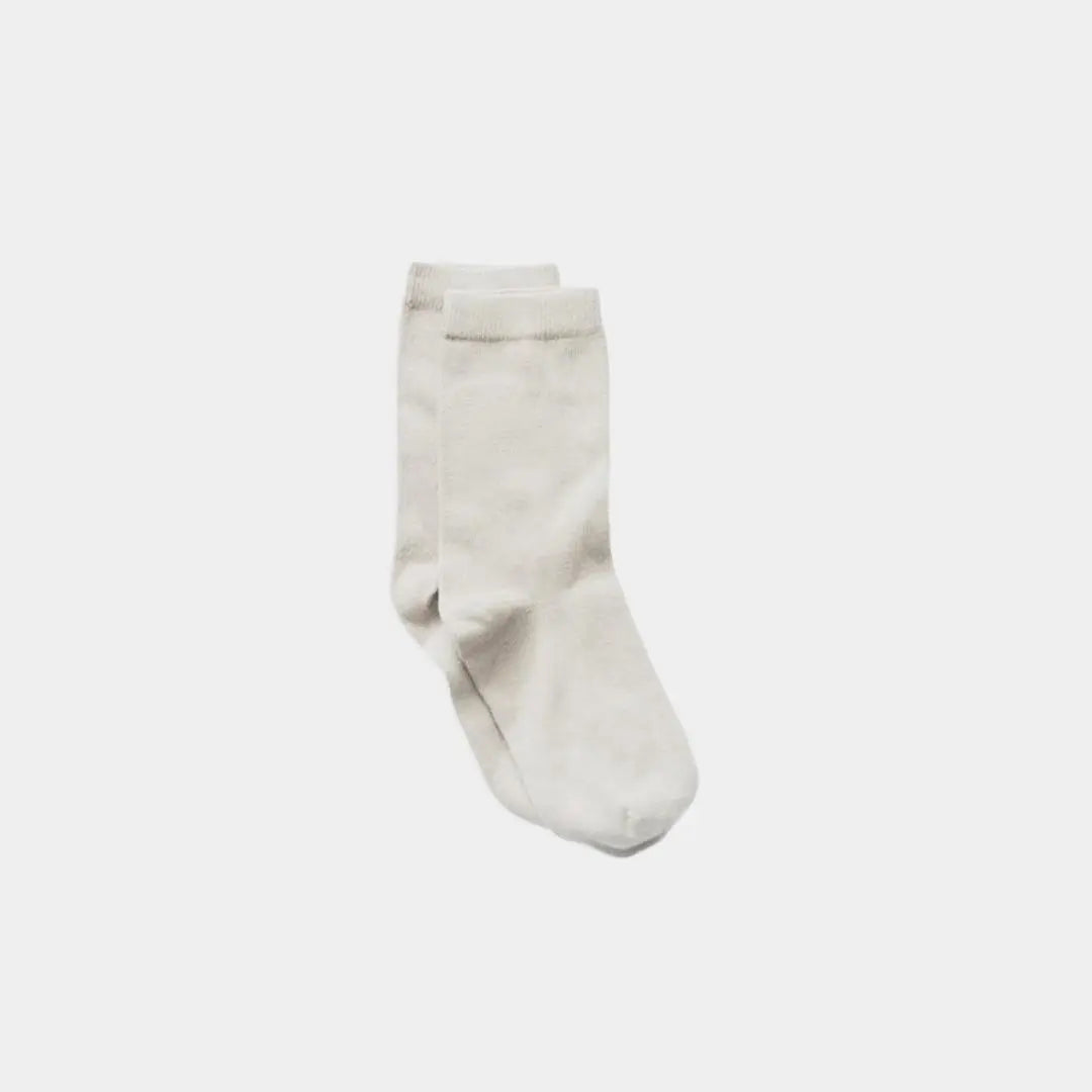 Pure (no dye) Ribbed Kids' Socks (No Grips) - 98% Organic Cotton Q for Quinn™