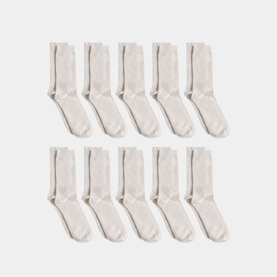 Pure (no dye) Adult Trouser Socks - 98% Organic Cotton