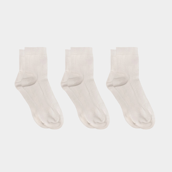 Pure (no dye) Cotton Quarter Pacers Kids Socks (Midweight) - 97% Organic Cotton