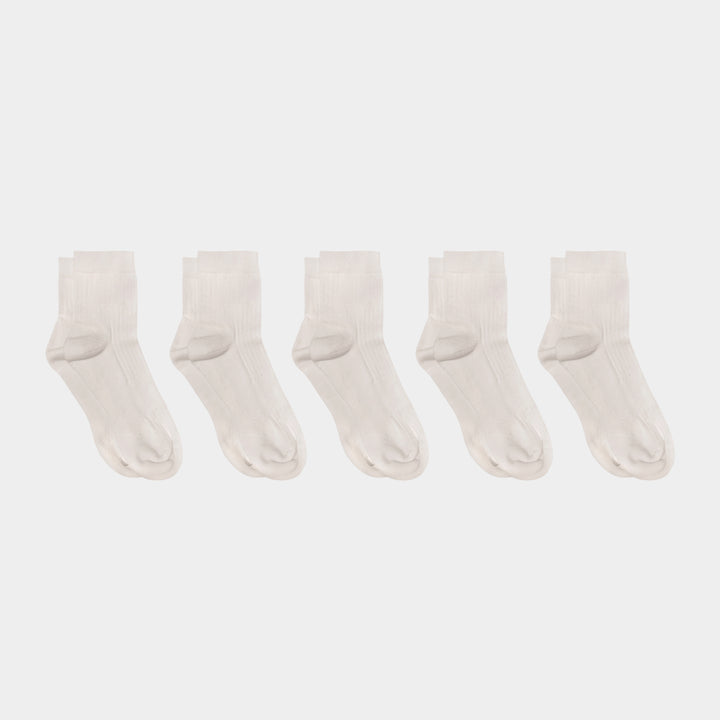 Pure (no dye) Cotton Quarter Pacers Kids Socks (Midweight) - 97% Organic Cotton