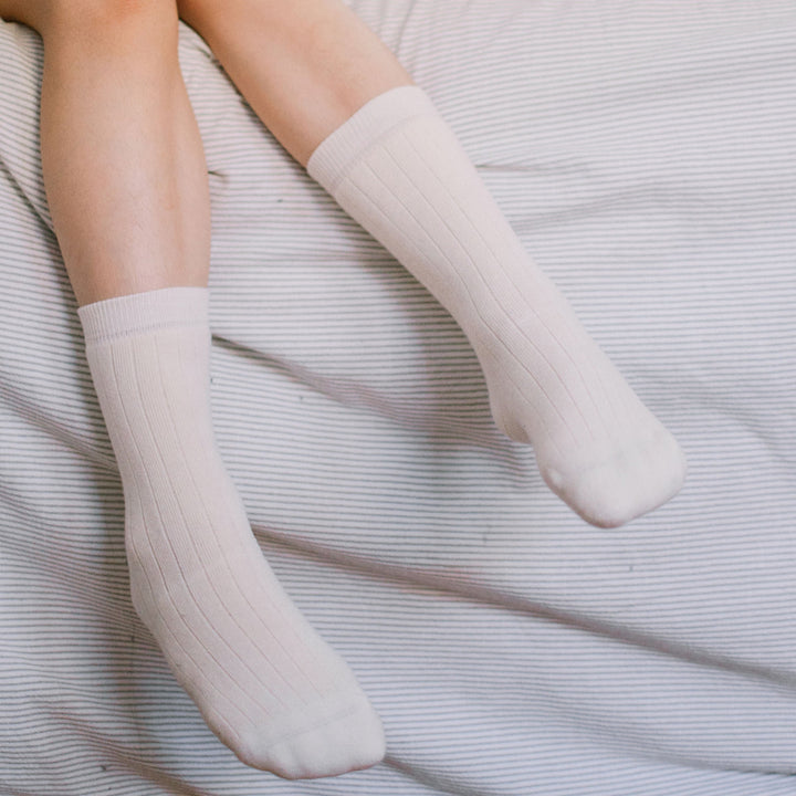 Pure (no dye) Heavyweight (Thick) Cotton Kids Socks - 98% Organic Cotton