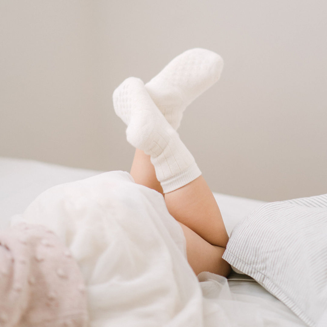 Pure (no dye) Heavyweight (Thick) Cotton Kids Socks - 98% Organic Cotton