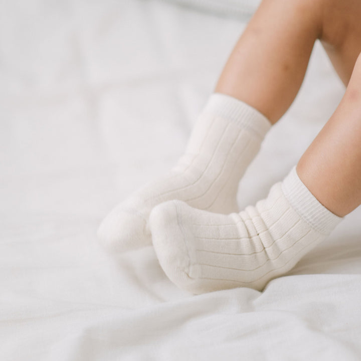 Pure (no dye) Heavyweight (Thick) Cotton Kids Socks - 98% Organic Cotton