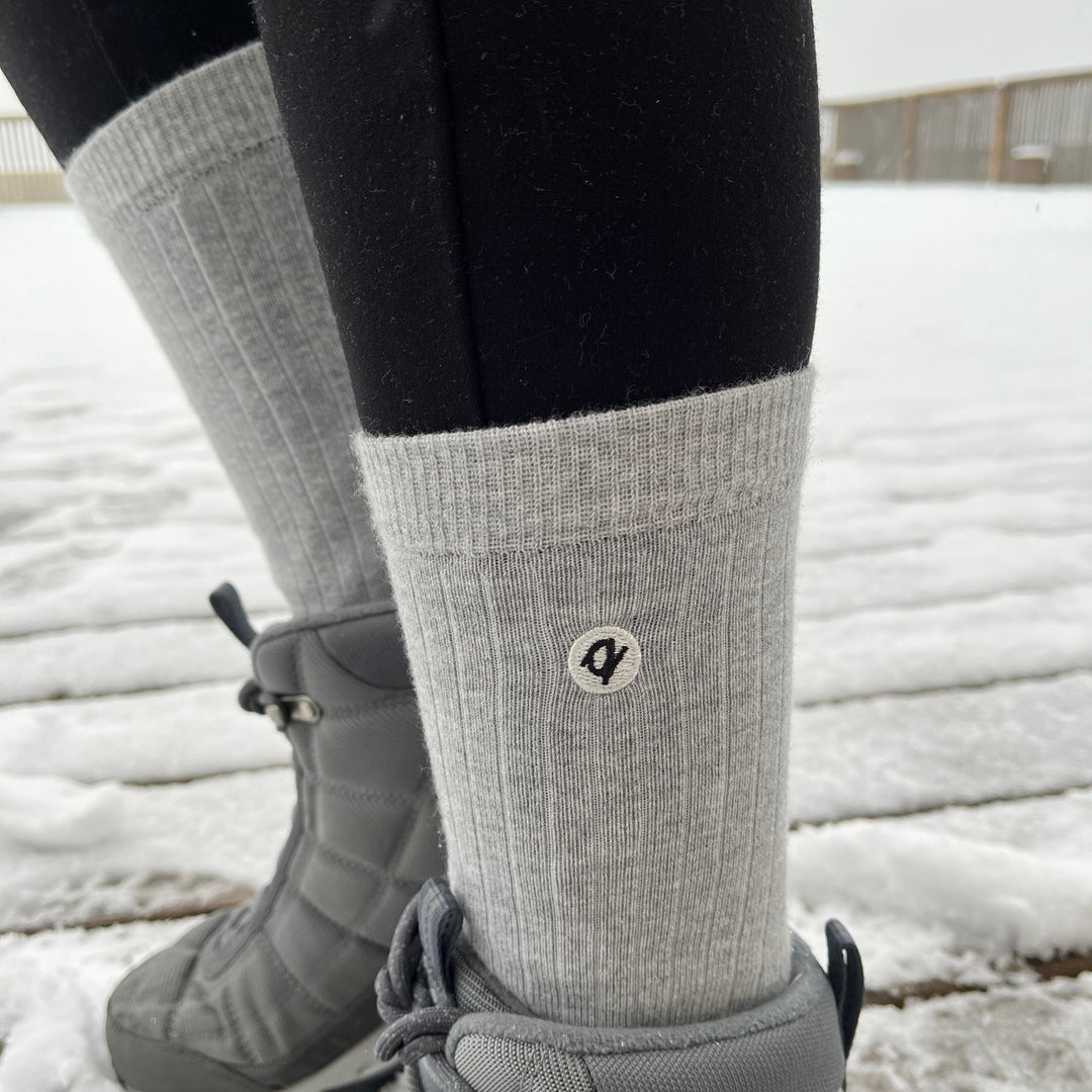 Merino Wool - Cotton Midweight Adult Socks