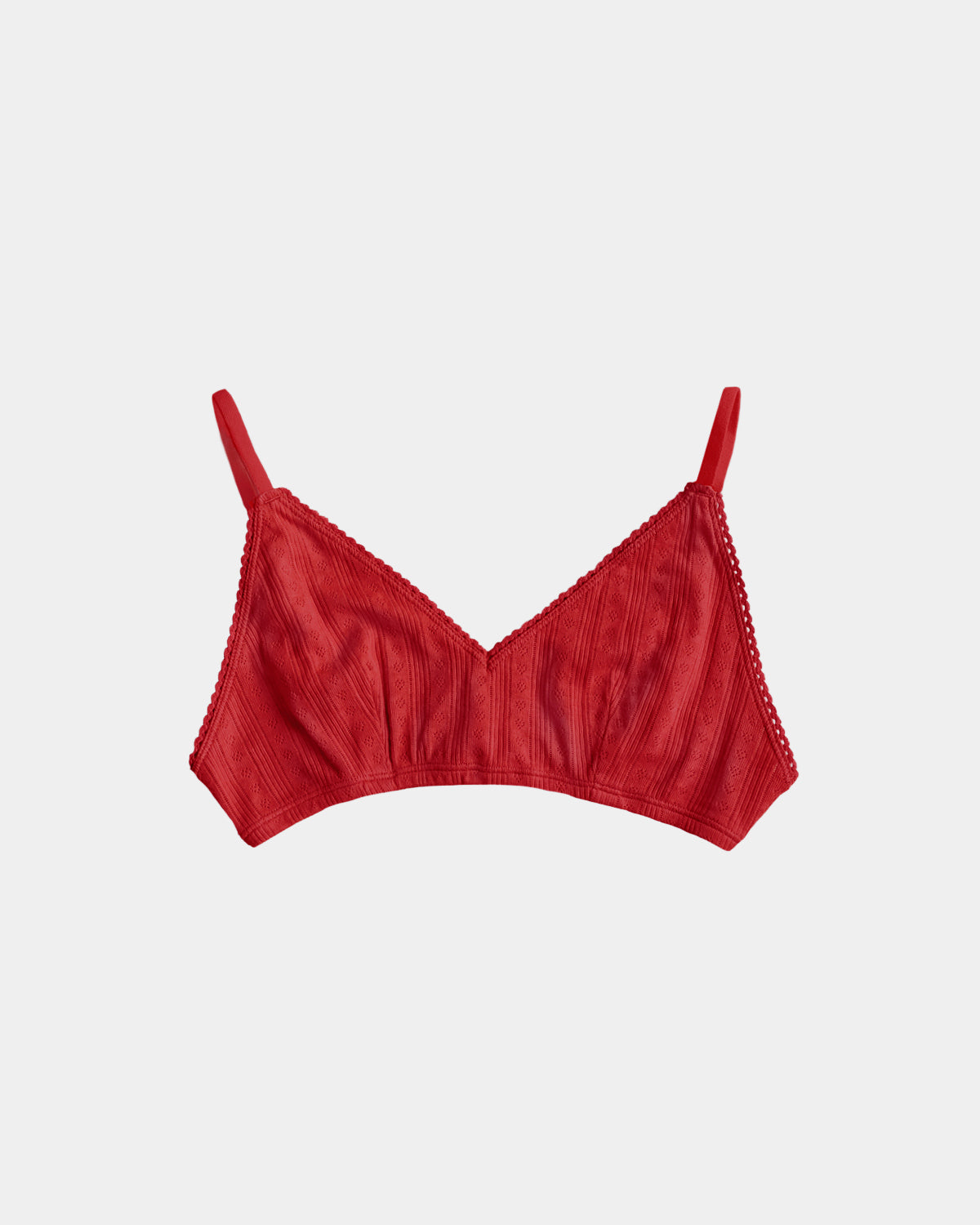 Women's Pointelle Bra - 100% Organic Cotton