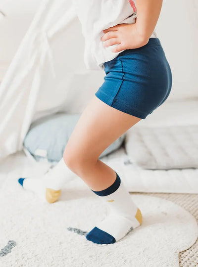 girl with organic cotton underwear and socks