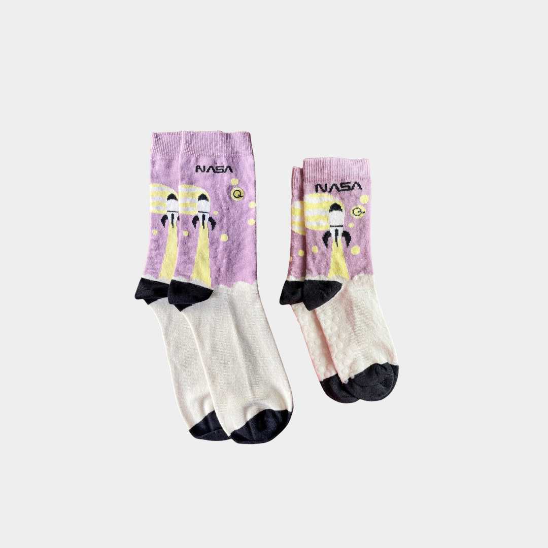 Space Socks Matching Family - (2 & 4 pack) Q for Quinn