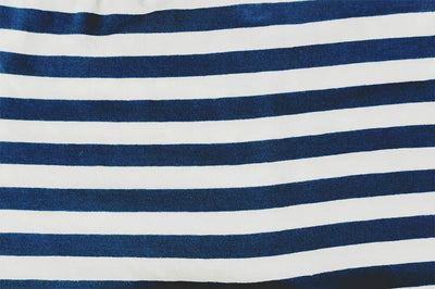 sailor stripes organic cotton fabric closeup