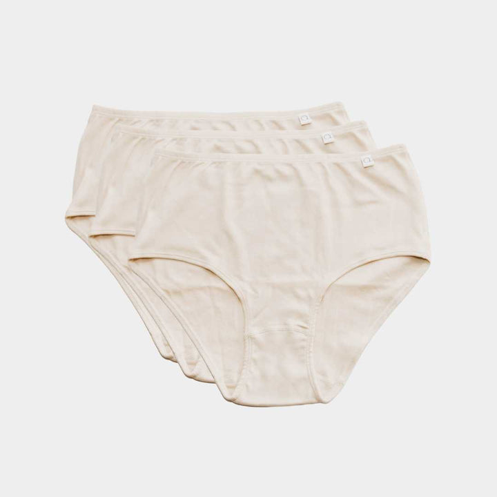 Plus Size Womens Classic Briefs (3 Pack) - 100% organic cotton