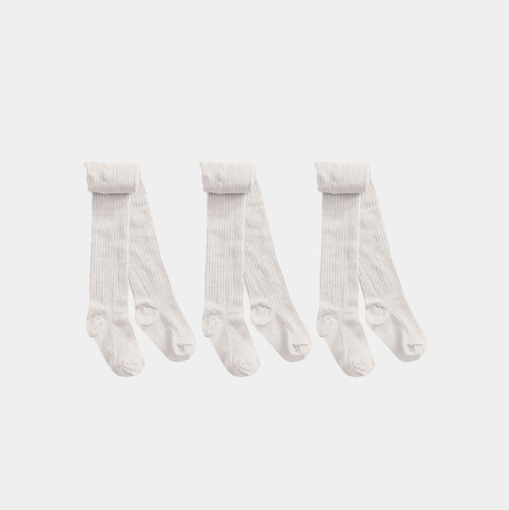 Ribbed Cotton Kids Tights  - 98% Organic Cotton