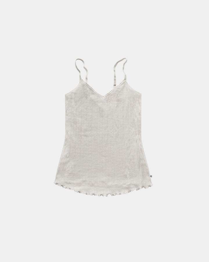 Women's Pointelle Tank Top - 100% Organic Cotton