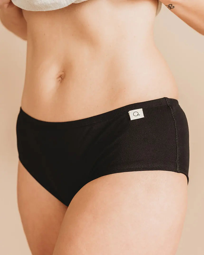 sam organics Organic Cotton Underwear Womens Briefs 4 Pack. Black